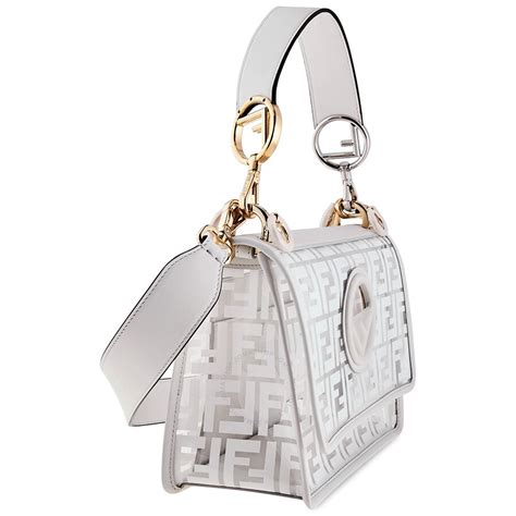 fendi kan i shoulder bag white|fendi zip pocket shoulder bags.